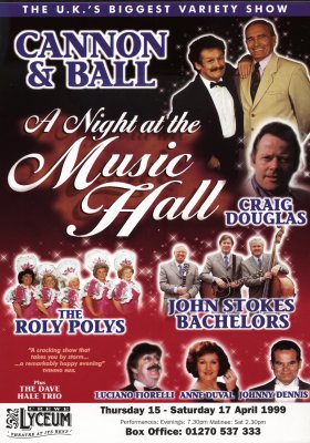 Night at the music hall flyer