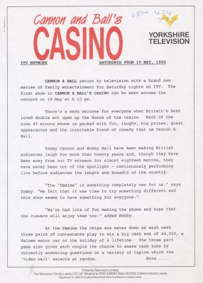 Casino press release