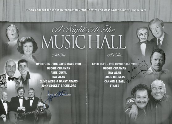 A Night at the Music Hall programme running order
